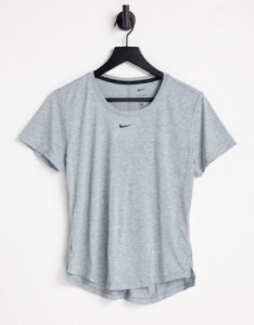 ナイキ レディース Tシャツ トップス Nike Training Dri-FIT One T-shirt in gray heather Gray