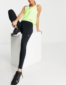 ナイキ レディース レギンス ボトムス Nike Training Pro Dri-FIT 365 leggings in black/lime Black