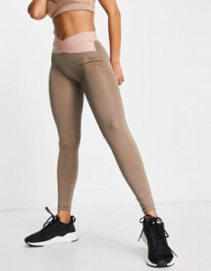 プーマ レディース レギンス ボトムス Puma Training Desert banded leggings in brown BROWN