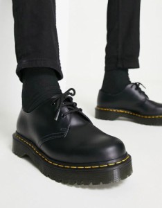 ドクターマーチン メンズ スニーカー シューズ Dr Martens 1461 bex platform 3-eye shoes in black Black