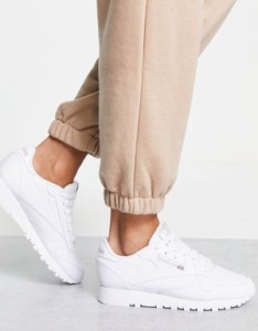 リーボック レディース スニーカー シューズ Reebok Classic Leather sneakers in triple white White