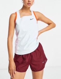 ナイキ レディース タンクトップ トップス Nike Tennis Dri-FIT Slam tank in blue and red LIGHT BLUE