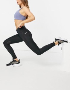 ナイキ レディース レギンス ボトムス Nike Running Dri-FIT fast leggings in black Black