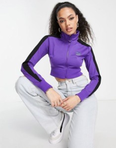 プーマ レディース ジャケット・ブルゾン アウター Puma x Dua Lipa track top in purple PURPLE