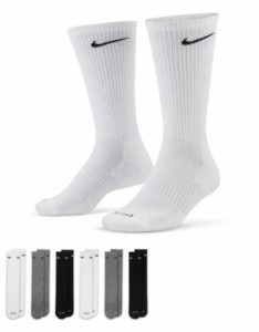 ナイキ レディース 靴下 アンダーウェア Nike Everyday Cushioned 6 pack crew socks in multi Multi