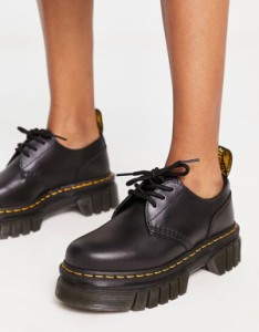 ドクターマーチン レディース スニーカー シューズ Dr Martens Audrick 3-eye shoes with chunky sole in black Black