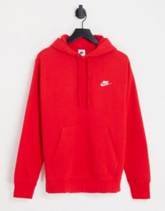 ナイキ メンズ パーカー・スウェット アウター Nike Club Hoodie In Red RED