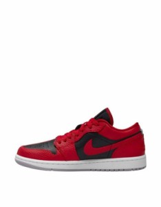 ナイキ レディース スニーカー シューズ Nike Air Jordan 1 Low sneakers in red and black RED