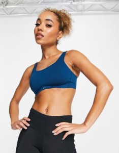 ナイキ レディース ブラジャー アンダーウェア Nike Training Dri-FIT Alate bra in blue BLUE