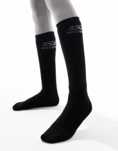 エイソス レディース 靴下 アンダーウェア ASOS 4505 ski sock in black black