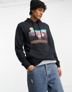 ビラボン メンズ パーカー・スウェット アウター Billabong Alaska wave hoodie in black Black