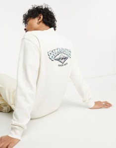 ビラボン メンズ パーカー・スウェット アウター Billabong Short Sands crew neck sweater in white WHITE