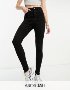 エイソス レディース デニムパンツ ボトムス ASOS DESIGN Tall skinny jean in black Black