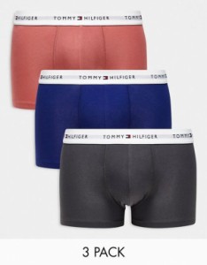 トミー ヒルフィガー メンズ トランクス アンダーウェア Tommy Hilfiger 3 pack trunks in multi Multi