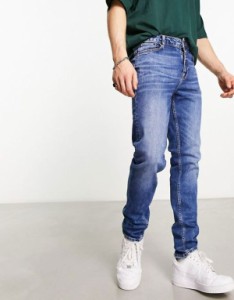 エイソス メンズ デニムパンツ ボトムス ASOS DESIGN skinny jeans in Y2k dark wash blue Blue