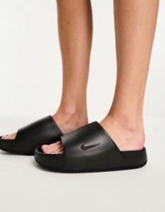 ナイキ レディース スニーカー シューズ Nike Calm Slide in black Black