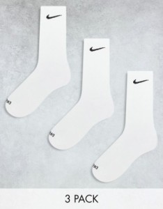 ナイキ レディース 靴下 アンダーウェア Nike Everyday Plus Cushioned Socks WHITE