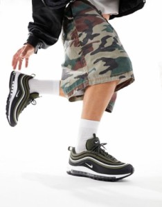 ナイキ メンズ スニーカー シューズ Nike Air Max 97 trainers in black and green Black