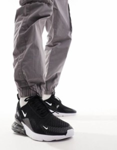 ナイキ メンズ スニーカー シューズ Nike Air Max 270 trainers in black and white Black