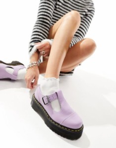 ドクターマーチン レディース スリッポン・ローファー シューズ Dr Martens Bethan quad mary jane shoes in lilac Lilac Pisa