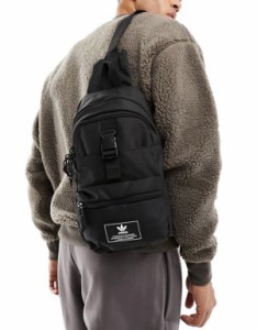 アディダス メンズ バックパック・リュックサック バッグ adidas Originals Utility 3.0 sling backpack in black Black