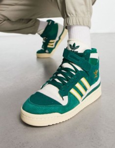 アディダス メンズ スニーカー シューズ adidas Originals Forum 84 Hi sneakers in green and white MID GREEN