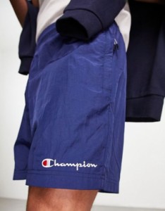 チャンピオン メンズ ハーフパンツ・ショーツ ボトムス Champion nylon warm up shorts in navy NAVY