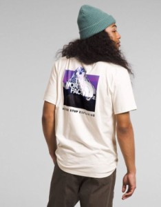 ノースフェイス メンズ Tシャツ トップス The North Face NSE box print T-shirt in off white WHITE