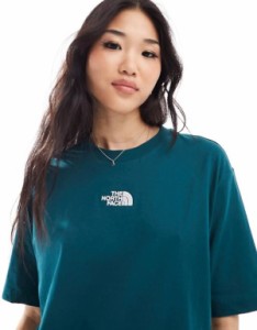 ノースフェイス レディース Tシャツ トップス The North Face Oversized T-shirt in teal Exclusive to ASOS MGREEN