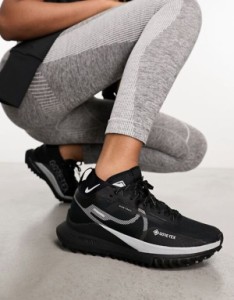 ナイキ レディース スニーカー シューズ Nike Running React Pegasus Trail 4 Gore-Tex sneakers in triple black Black