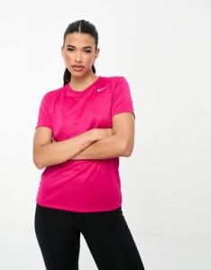 ナイキ レディース Tシャツ トップス Nike Training RLGD Dri-Fit t-shirt in pink PINK