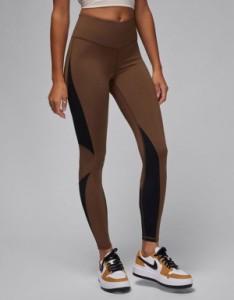 ナイキ レディース レギンス ボトムス Nike Jordan Sport contoured legging in brown BROWN