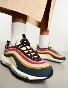 ナイキ レディース スニーカー シューズ Nike Air Max 97 sneakers in cord mix WHITE