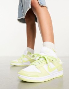 ナイキ レディース スニーカー シューズ Nike Dunk Twist Low sneakers in white and lemon twist WHITE