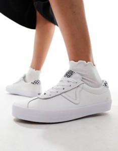 バンズ レディース スニーカー シューズ Vans Sport low sneakers in white WHITE