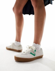 バンズ レディース スニーカー シューズ Vans Sport Low sneakers in cream with green detail in gum sole CREAM