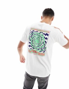 バンズ メンズ Tシャツ トップス Vans T-shirt with back graphic in white WHITE