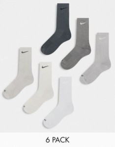 ナイキ メンズ 靴下 アンダーウェア Nike Training Everyday Cushioned Plus 6 pack sneaker socks in multi Multi