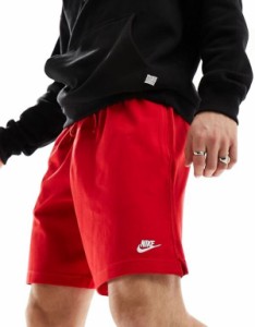 ナイキ メンズ ハーフパンツ・ショーツ ボトムス Nike Club knit shorts in red RED