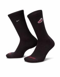 ナイキ メンズ 靴下 アンダーウェア Nike Everyday Plus Cushioned 1 pack crew socks in black Black