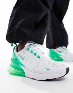 ナイキ レディース スニーカー シューズ Nike Air Max 270 sneakers in white and green LGREEN