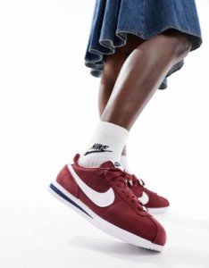 ナイキ レディース スニーカー シューズ Nike Cortez nylon sneakers in red RED