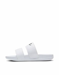 ナイキ レディース サンダル シューズ Nike Offcourt Duo slides in white WHITE