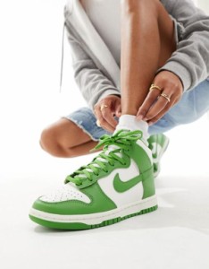 ナイキ レディース スニーカー シューズ Nike Dunk High sneakers in green LGREEN