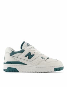 ニューバランス レディース スニーカー シューズ New Balance 550 sneakers in cream with teal details CREAM