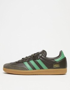 アディダス レディース スニーカー シューズ adidas Originals Samba sneakers in dark olive and green DARK GREEN