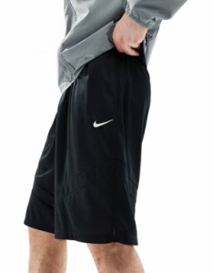 ナイキ メンズ ハーフパンツ・ショーツ ボトムス Nike Basketball Icon 11in swoosh logo shorts in black Black