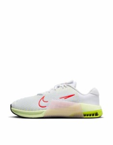 ナイキ レディース スニーカー シューズ Nike Training Metcon 9 unisex sneakers in white, volt and pink WHITE