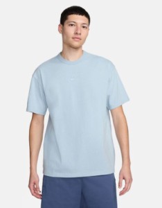 ナイキ メンズ Tシャツ トップス Nike Premium Essentials unisex oversized T-shirt in light blue LIGHT BLUE