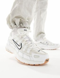 ナイキ メンズ スニーカー シューズ Nike P-6000 PRM sneakers in white and rubber WHITE